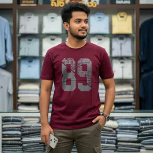 Export Quality 100% Cotton Crew Neck Printed T-shirt
