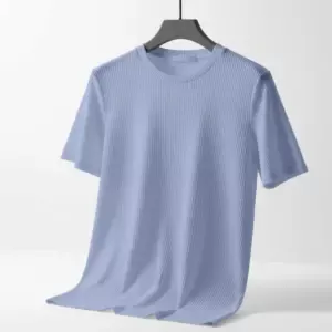 2/2 Rib Cotton Fabric Round Neck T-shirt For Men