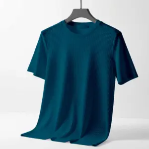 2/2 Rib Cotton Fabric Round Neck T-shirt For Men