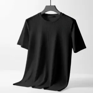 2/2 Rib Cotton Fabric Round Neck T-shirt For Men