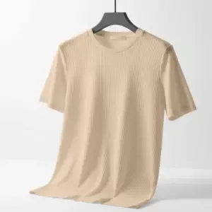 2/2 Rib Cotton Fabric Round Neck T-shirt For Men